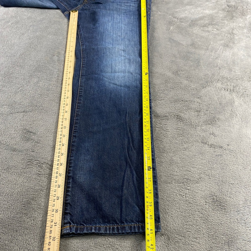 Hugo Boss Orange Jeans Mens 36x32 Blue Straight Leg Dark Wash Denim Casual - Picture 5 of 12